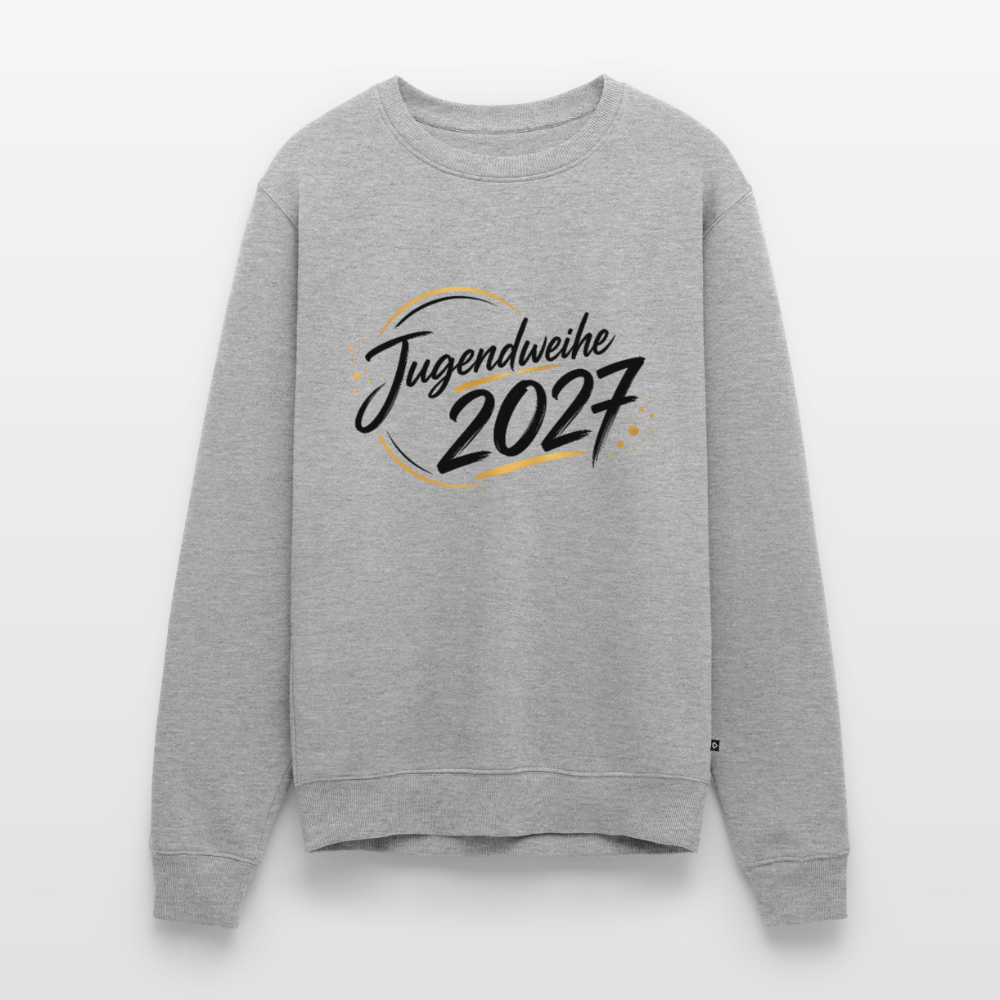 Männer Premium Pullover " Jahreslogo 2027" - Grau meliert