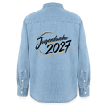Frauen Jeanshemd Organic von Stanley/Stella "Jahreslogo 2027" - verwaschenes Hellblau