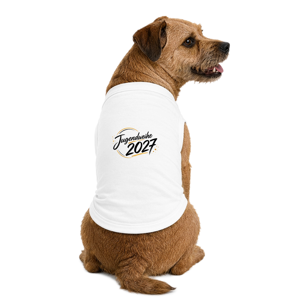 Premium Organic Hunde-T-Shirt "Jahreslogo 2027" - Weiß