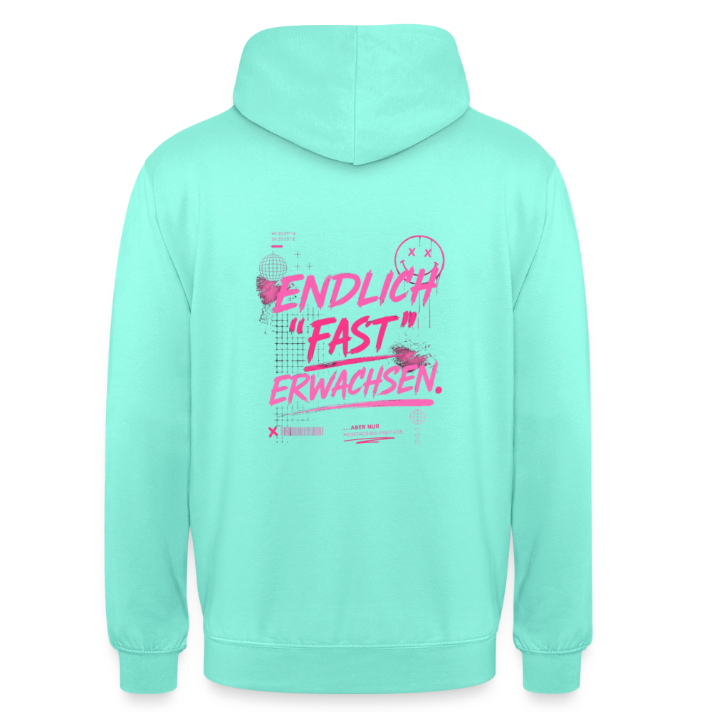 Unisex Hoodie "fast Erwachsen pink" - Mint