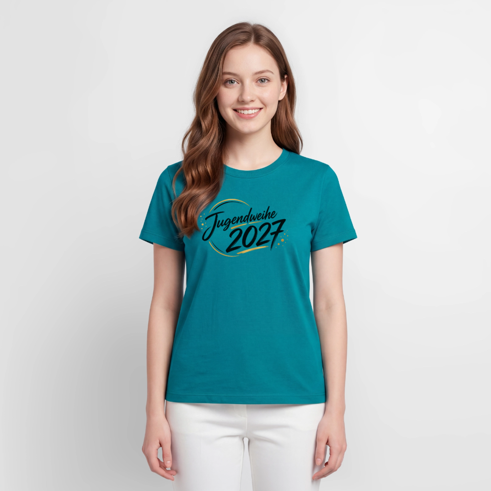 Frauen Premium T-Shirt nachhaltig "Jahreslogo 2027" - Petrol