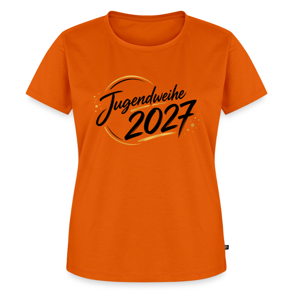 Frauen Premium T-Shirt nachhaltig "Jahreslogo 2027" - Orange 