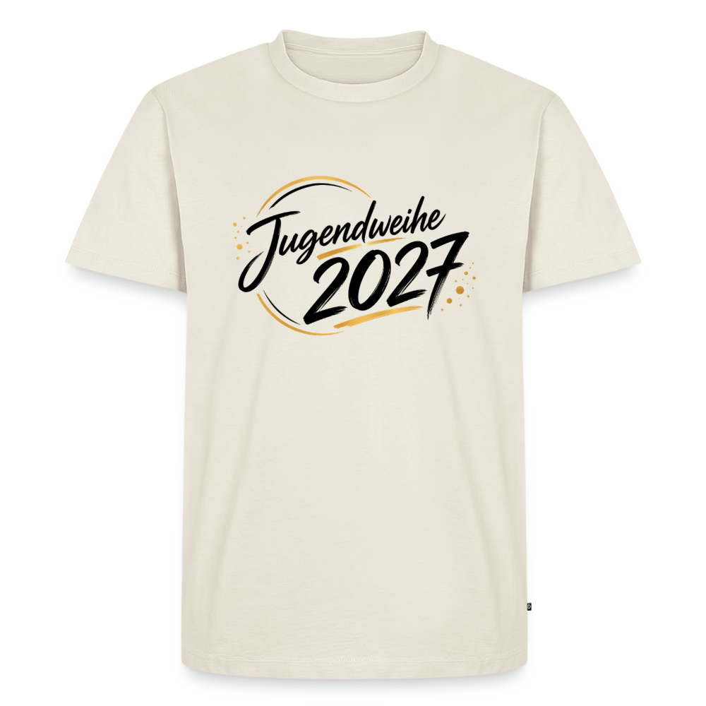 Männer Premium T-Shirt Nachhaltig " Jahreslogo 2027" - Naturweiß