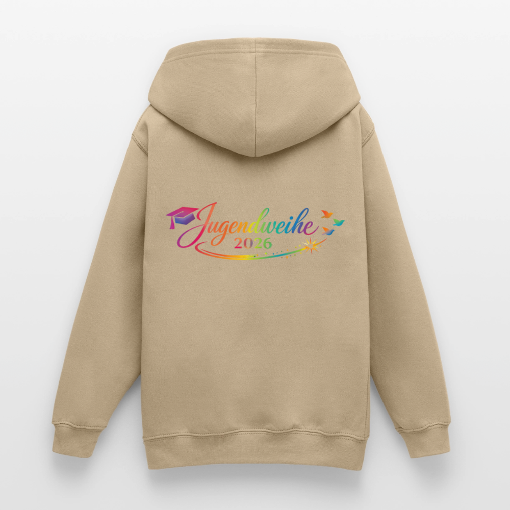 Teenager Hoodie "Jahreslogo 2026" - Sand