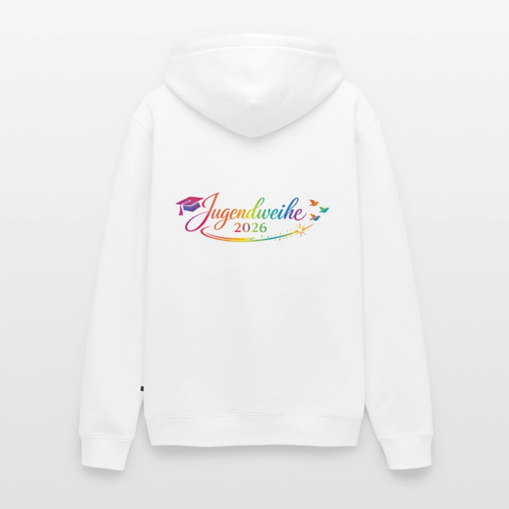 Männer Premium Hoodie "Jahreslogo 2026" - Weiß
