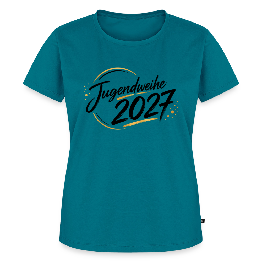 Frauen Premium T-Shirt nachhaltig "Jahreslogo 2027" - Petrol