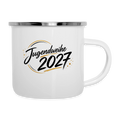 Emaille Becher , Jahresbecher 2027 - Weiß