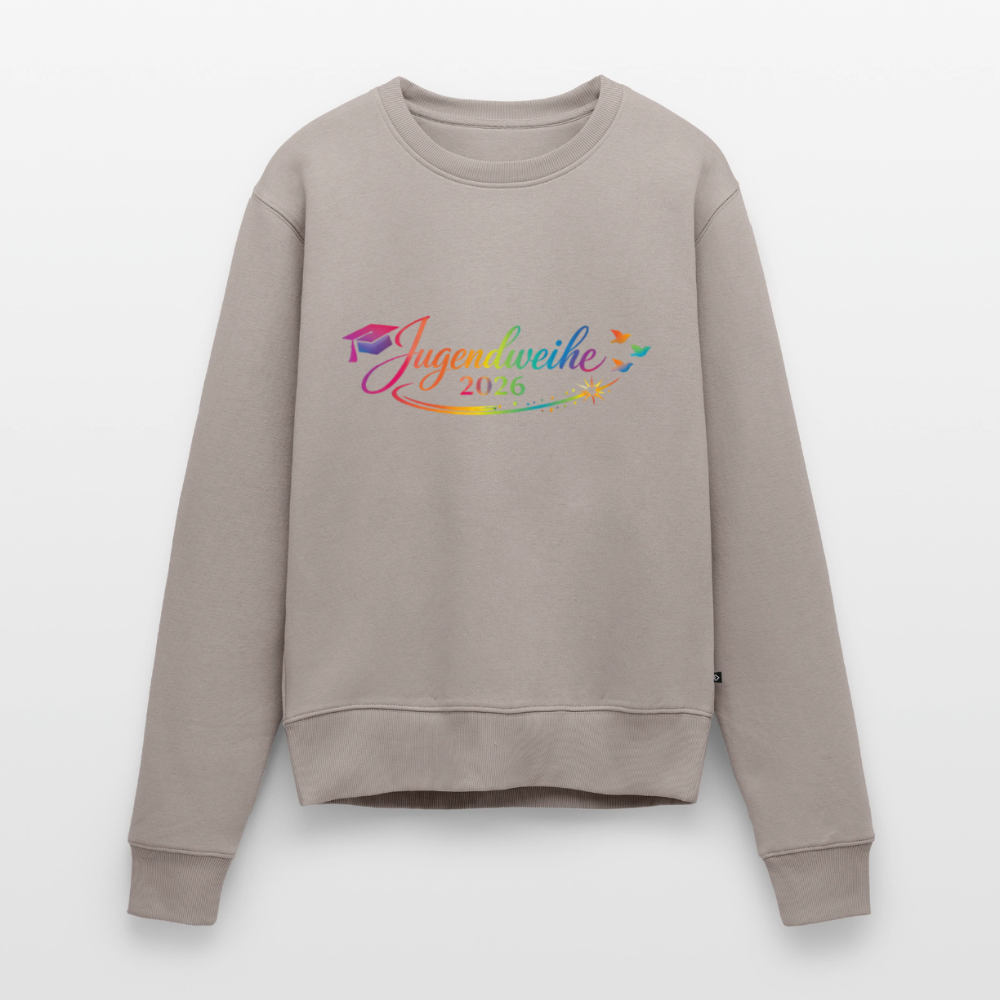 Frauen Premium Pullover " Jahreslogo 2026" - Taupe