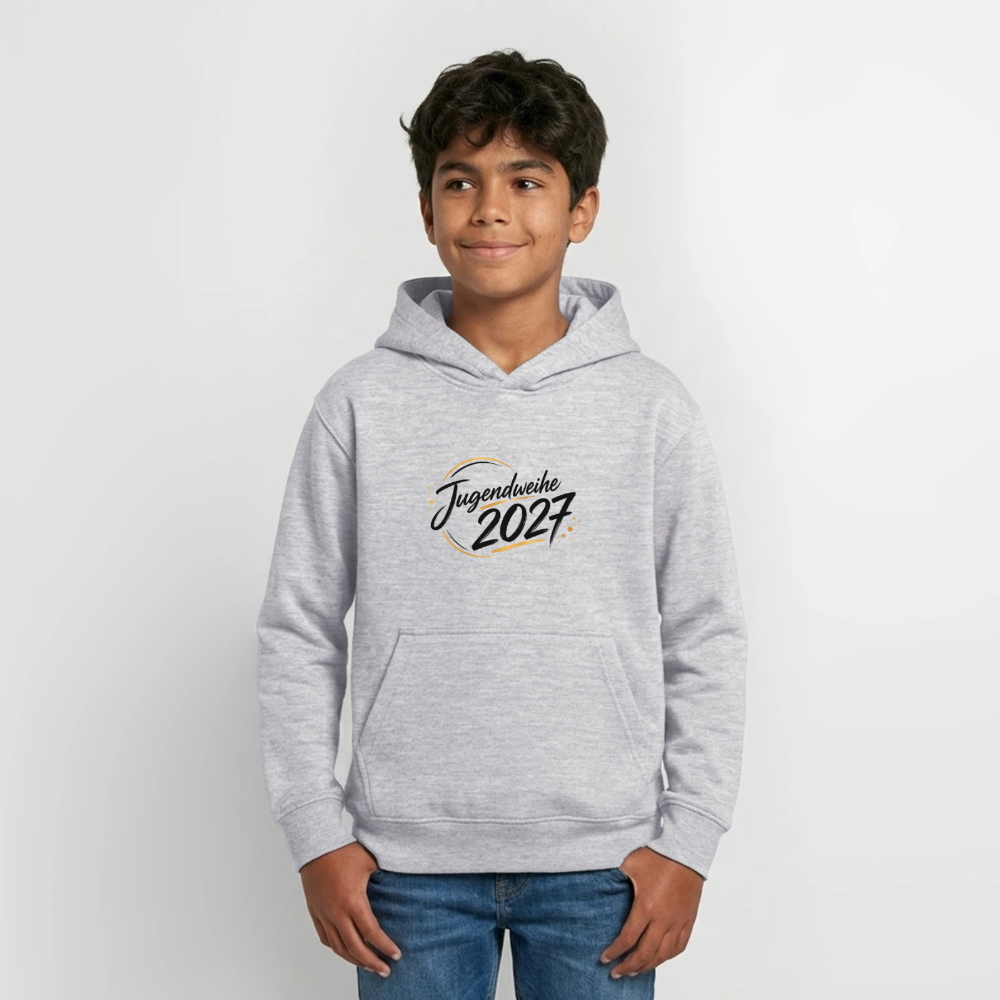 Teenager Hoodie "Jahreslogo 2027" - Hellgrau meliert