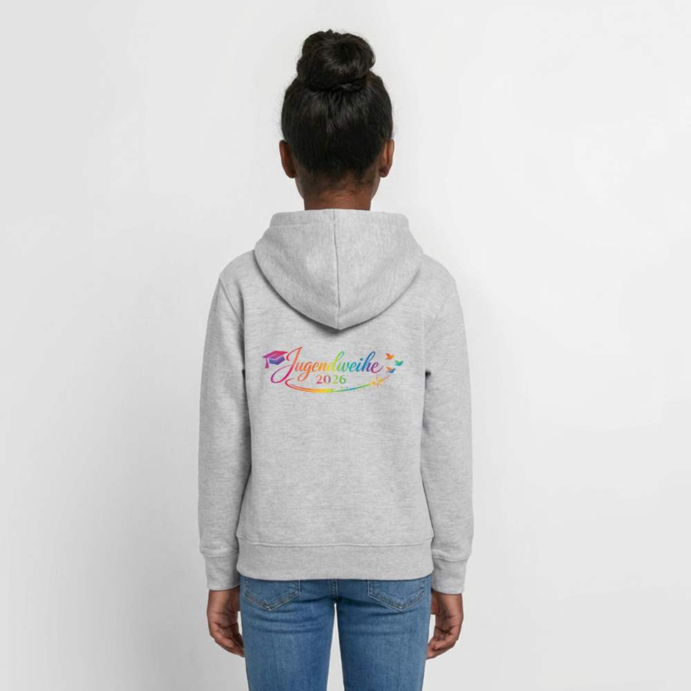 Teenager Hoodie "Jahreslogo 2026" - Hellgrau meliert