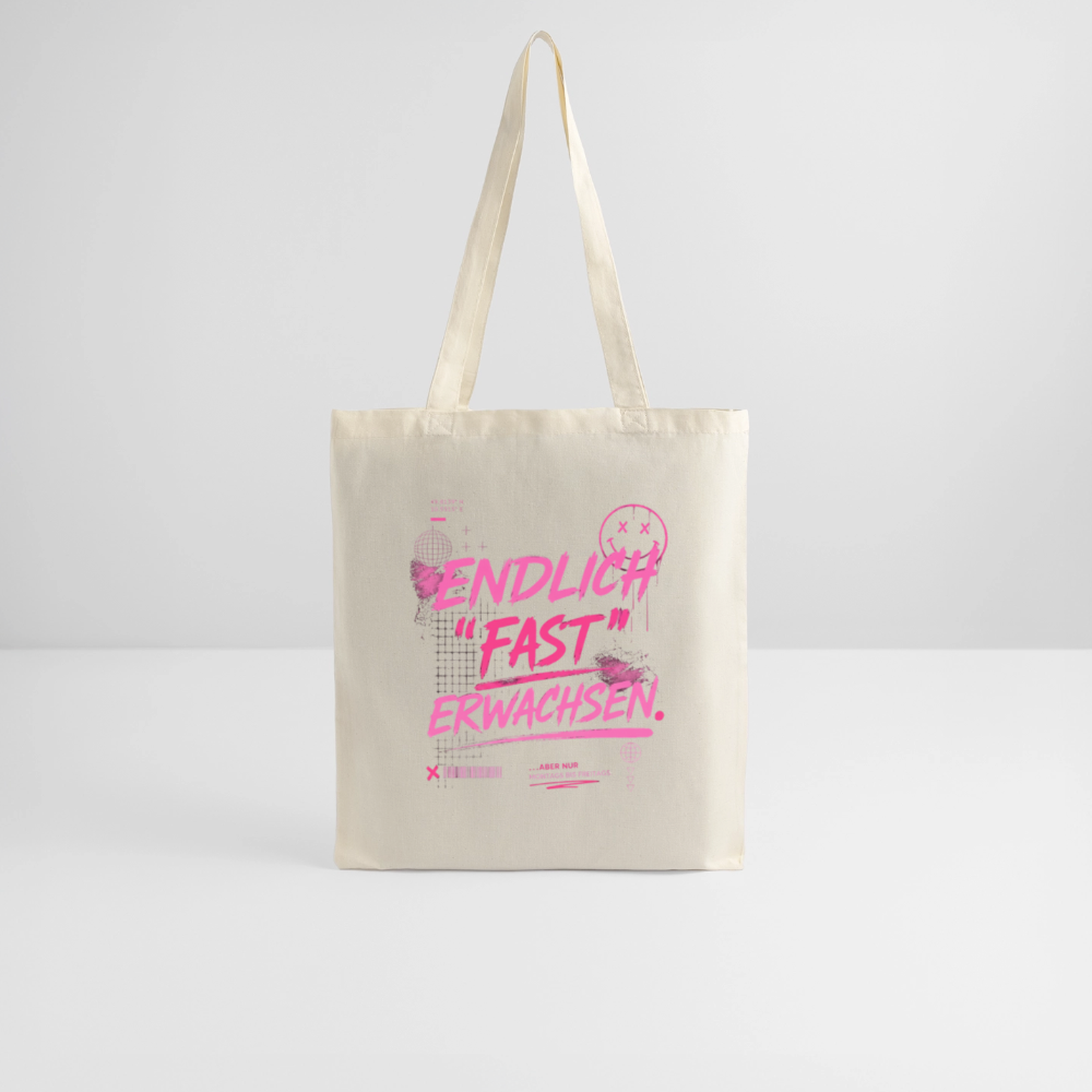 Stoffbeutel. "fast Erwachsen pink" - Natur