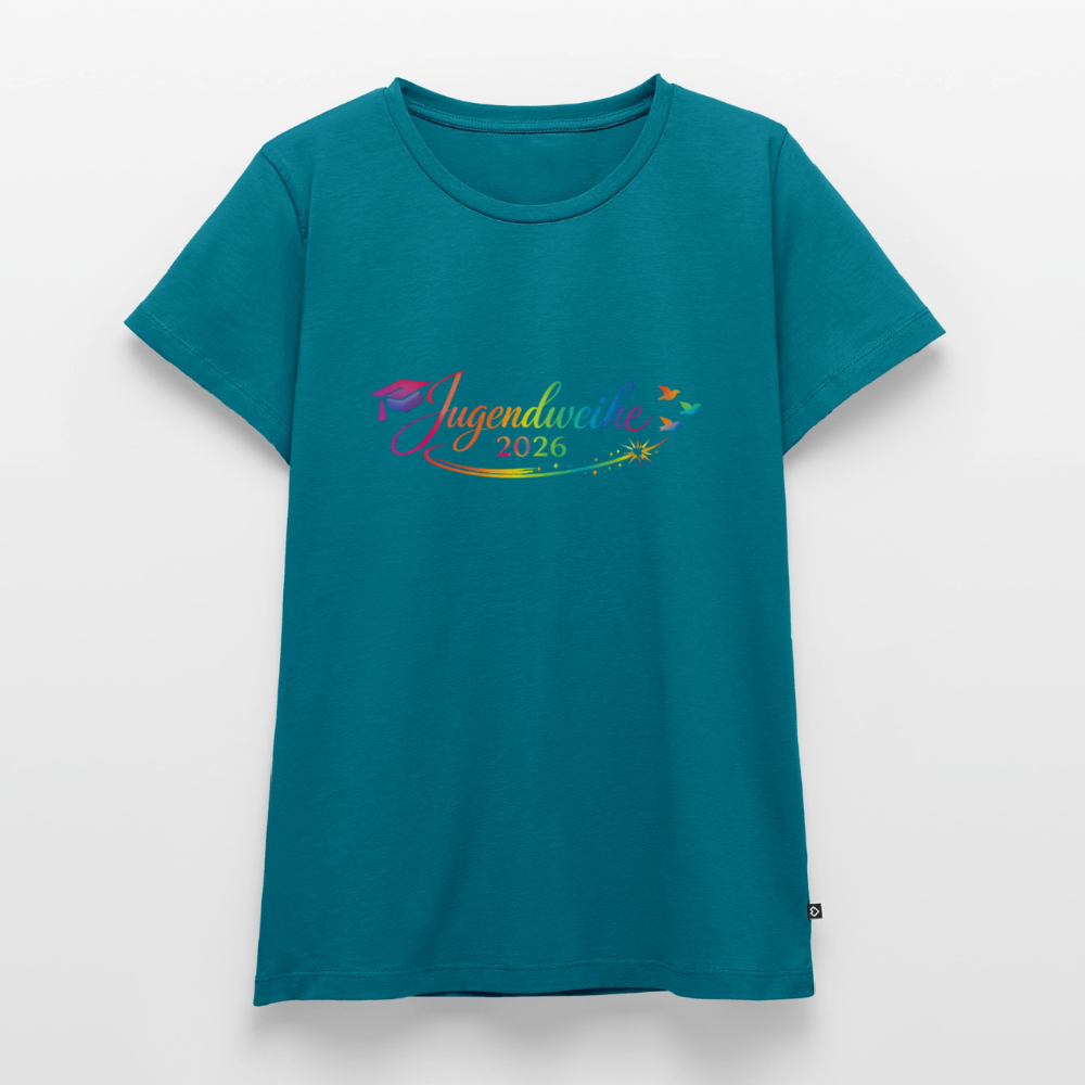 Frauen Premium T-Shirt nachhaltig "Jahreslogo 2026" - Petrol