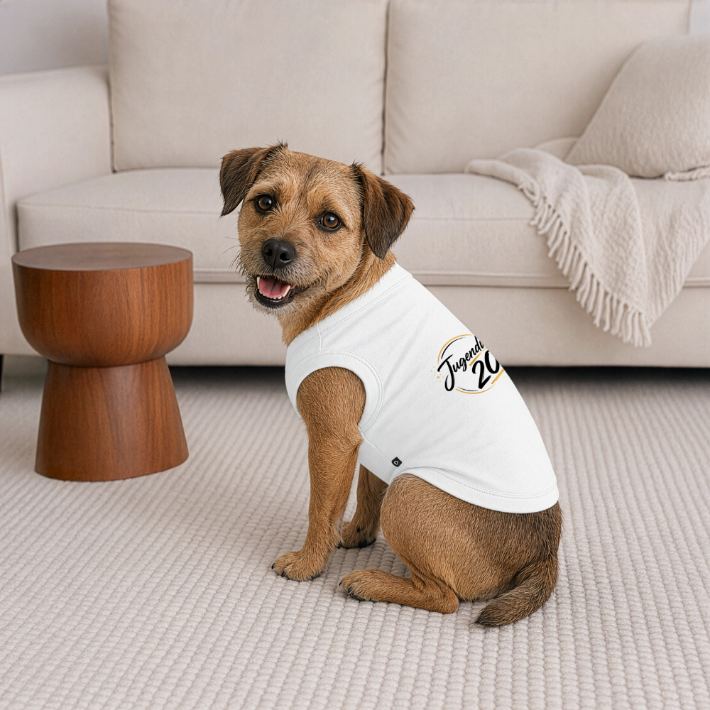 Premium Organic Hunde-T-Shirt "Jahreslogo 2027" - Weiß