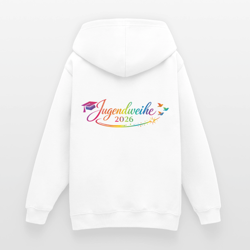 Teenager Hoodie "Jahreslogo 2026" - Weiß