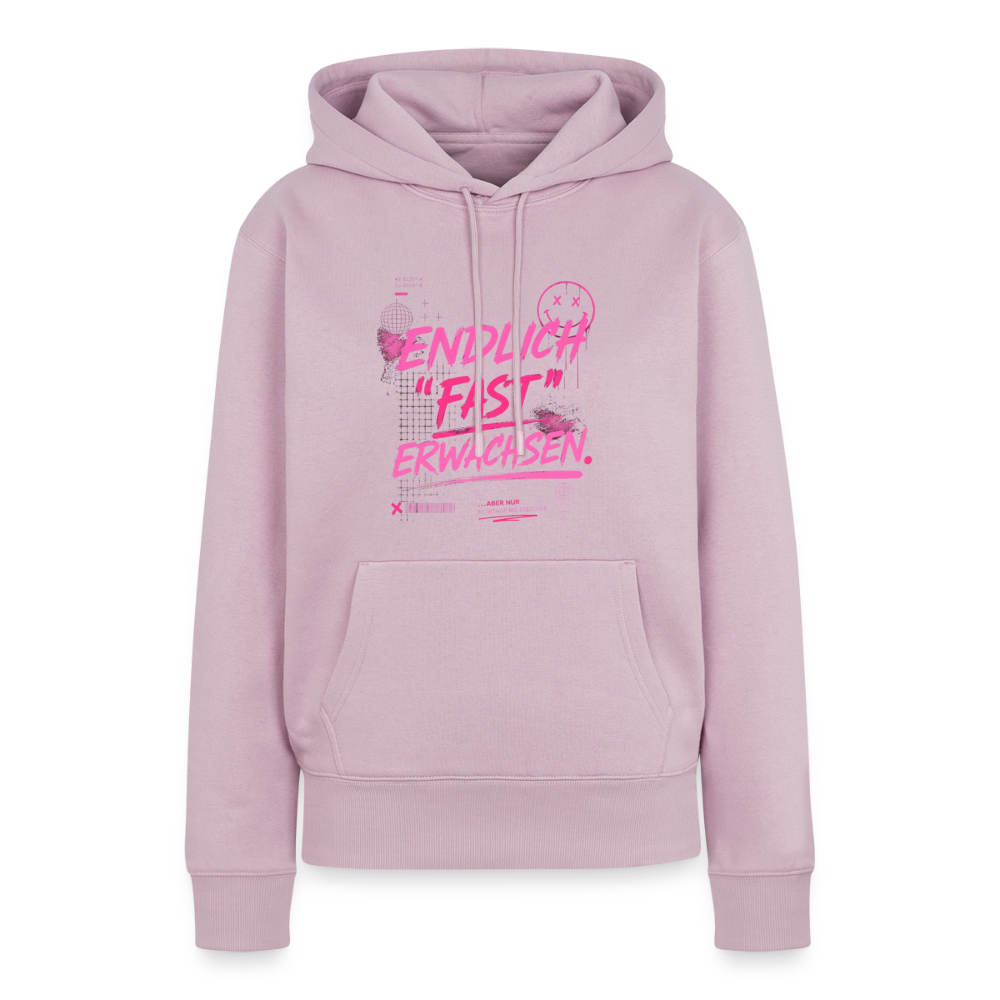 Frauen Premium Hoodie "fast Erwachsen pink" - Altrosa