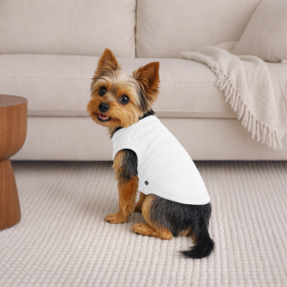 Premium Organic Hunde-T-Shirt "Jahreslogo 2027" - Weiß