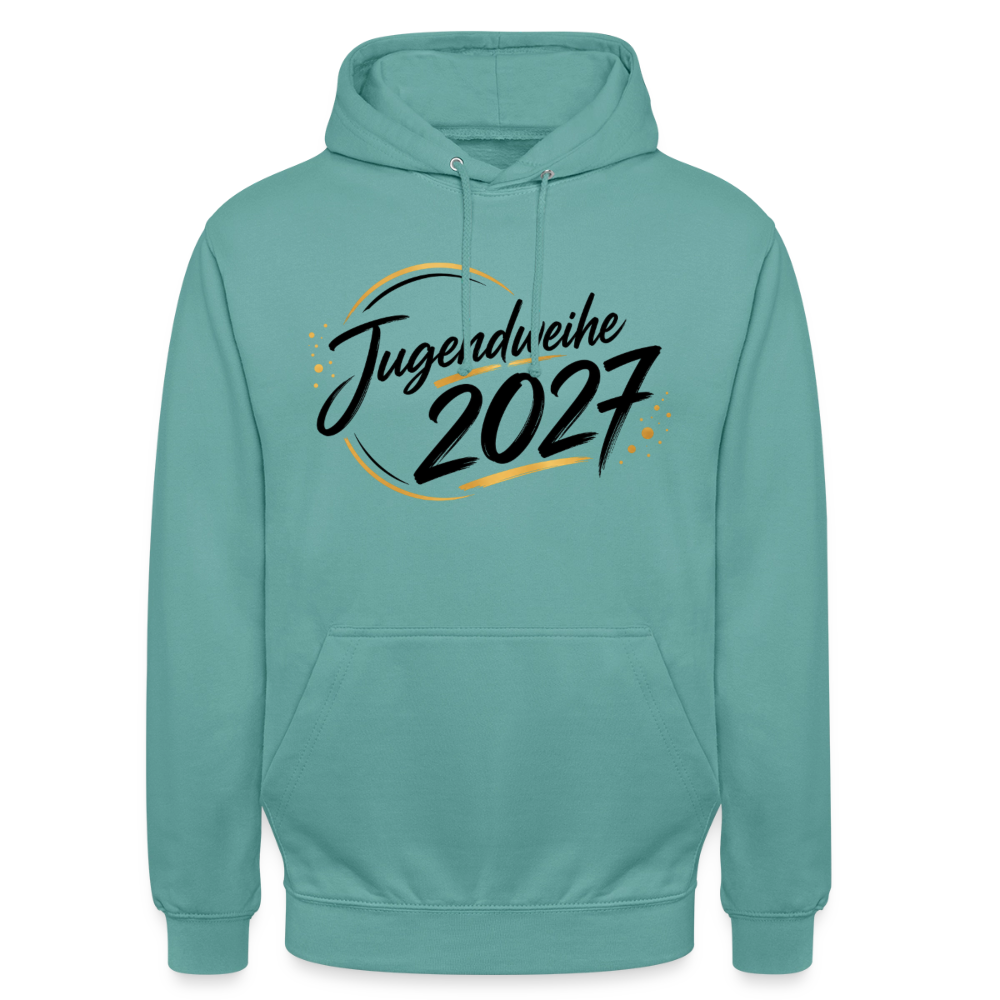 Unisex Hoodie "Jahreslogo 2027" - Pastelltürkis