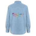 Frauen Jeanshemd Organic von Stanley/Stella "Jahreslogo 2026" - verwaschenes Hellblau