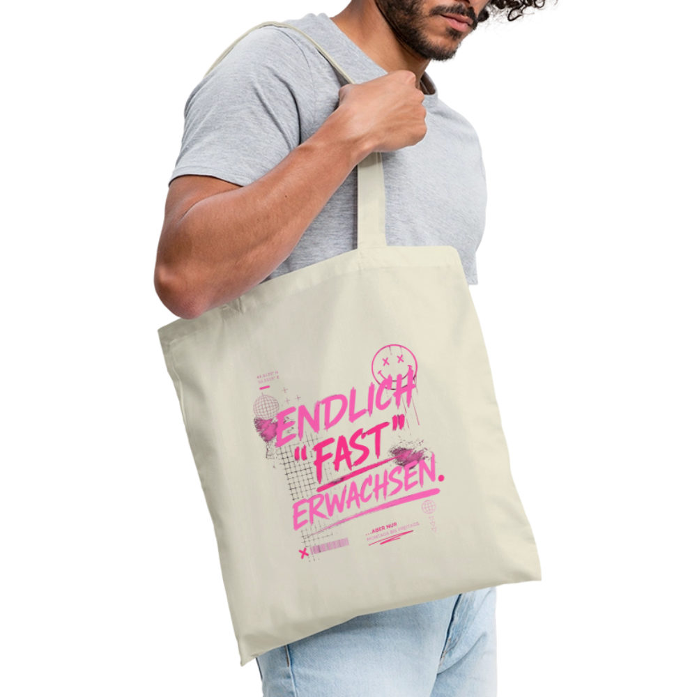 Stoffbeutel. "fast Erwachsen pink" - Natur