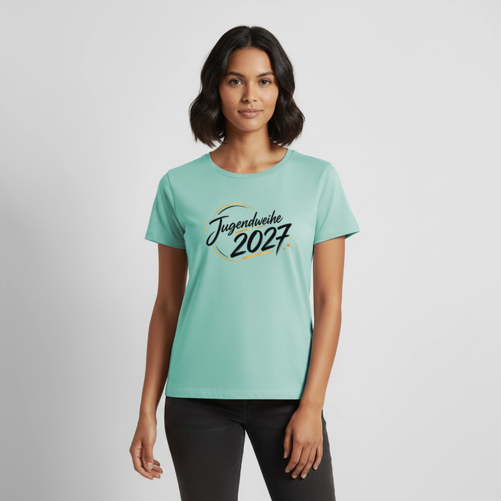Frauen Premium T-Shirt nachhaltig "Jahreslogo 2027" - Mint 