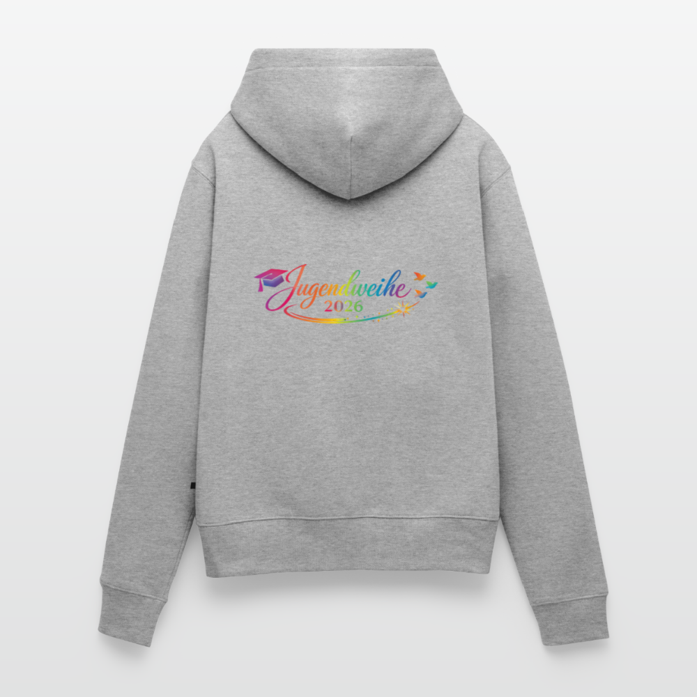 Frauen Premium Hoodie "Jahreslogo 2026" - Grau meliert