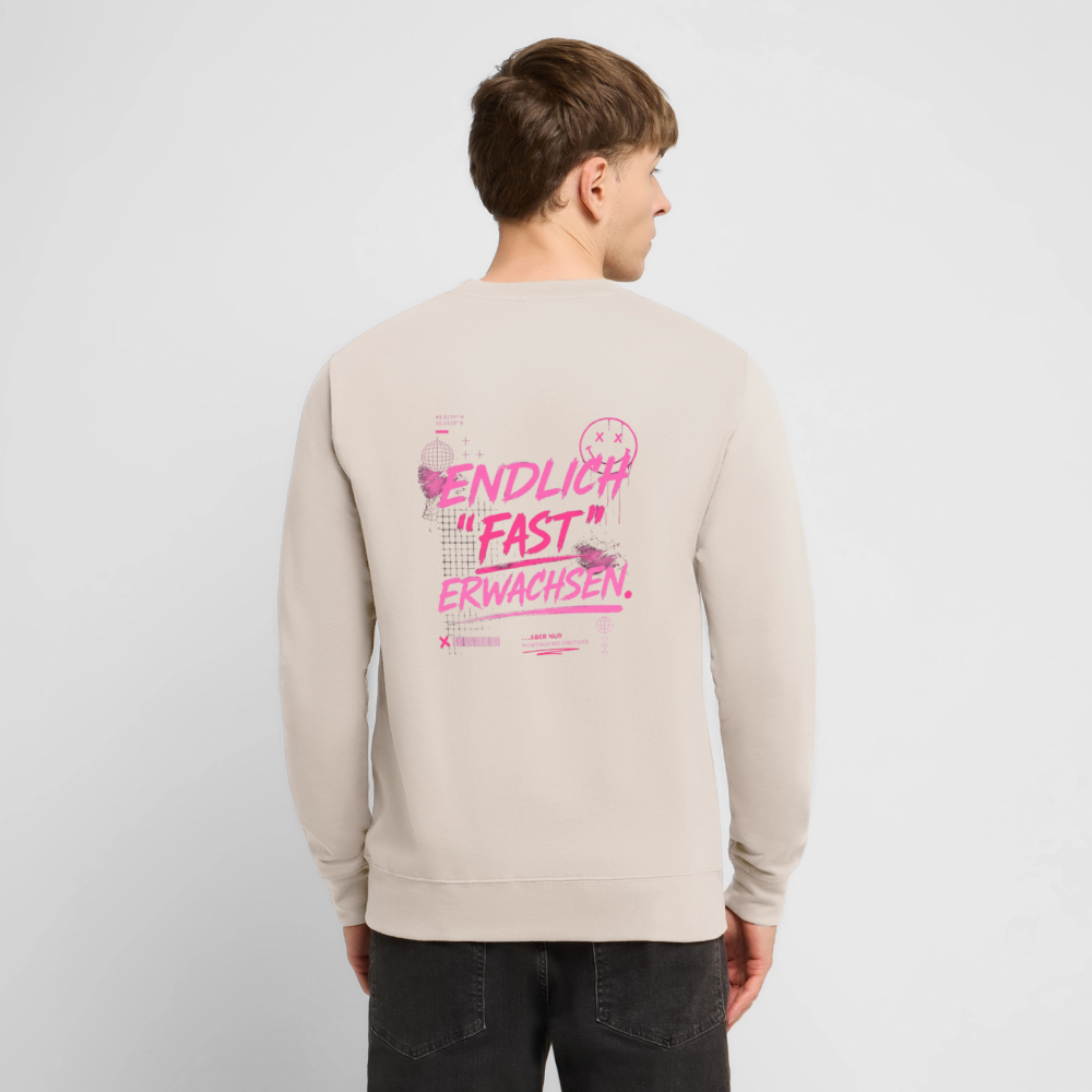 Unisex Pullover " fast Erwachsen pink" - Sand
