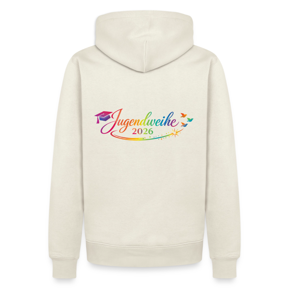 Männer Premium Hoodie "Jahreslogo 2026" - Naturweiß