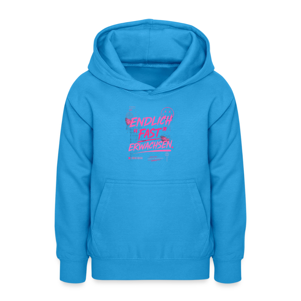 Teenager Hoodie "fast Erwachsen pink"" - Meeresblau