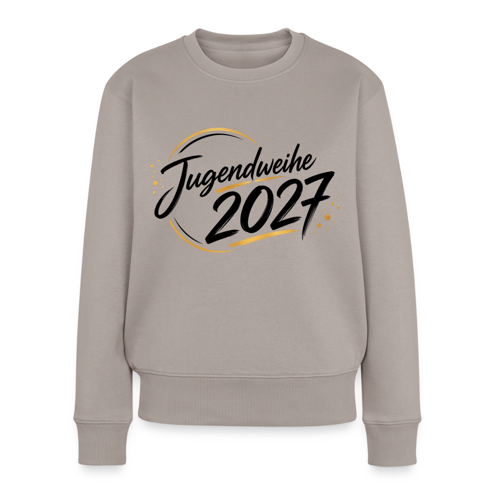 Frauen Premium Pullover " Jahreslogo 2027" - Taupe