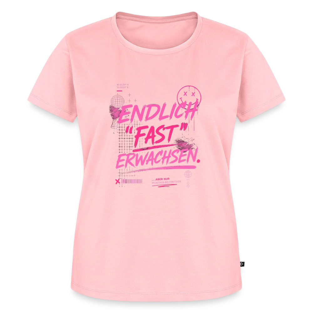 Frauen Premium T-Shirt nachhaltig "fast Erwachsen pink" - Rosa