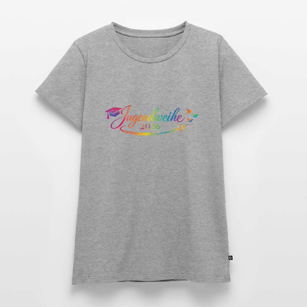 Frauen Premium T-Shirt nachhaltig "Jahreslogo 2026" - Grau meliert