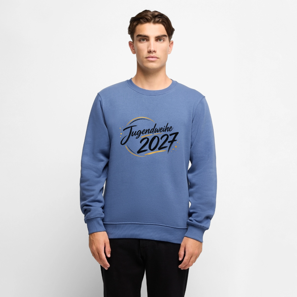 Männer Premium Pullover " Jahreslogo 2027" - Taubenblau