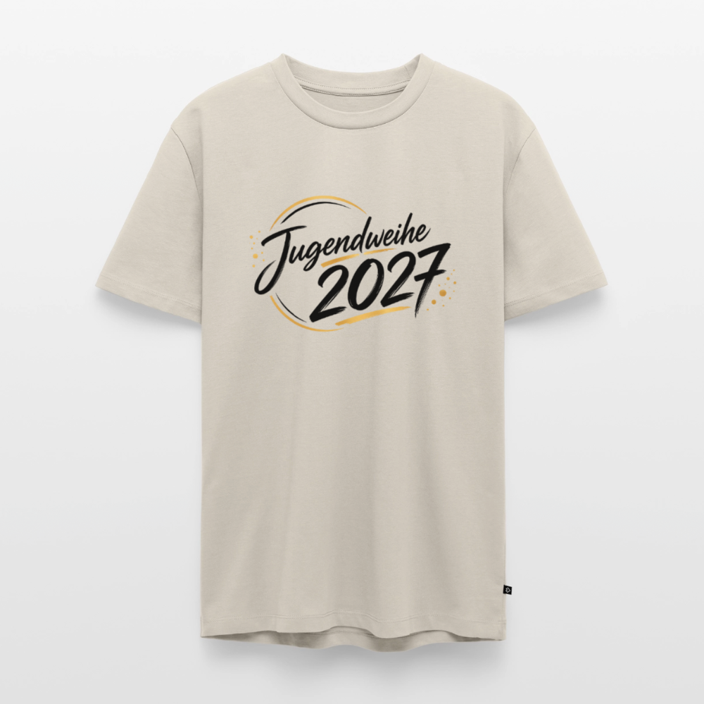 Männer Premium T-Shirt "Jahreslogo 2027" - Beige