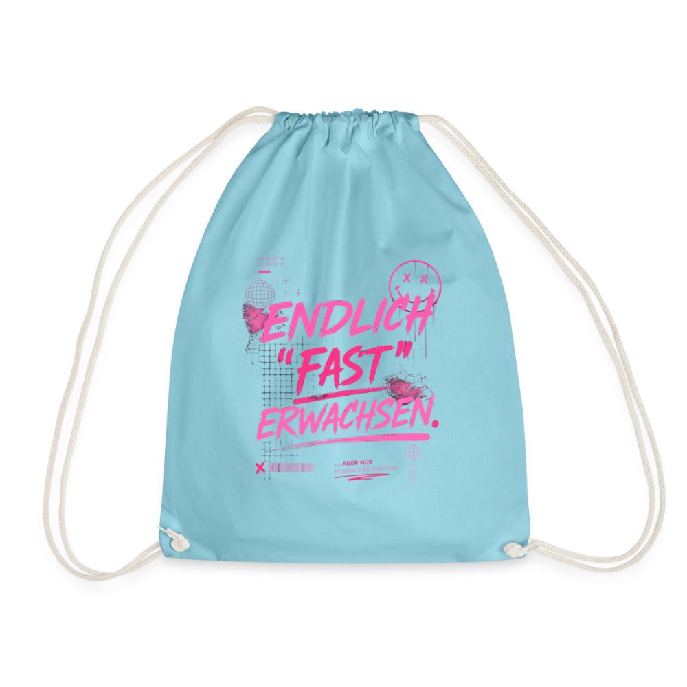 Turnbeutel  " fast Erwachsen pink" - Aqua