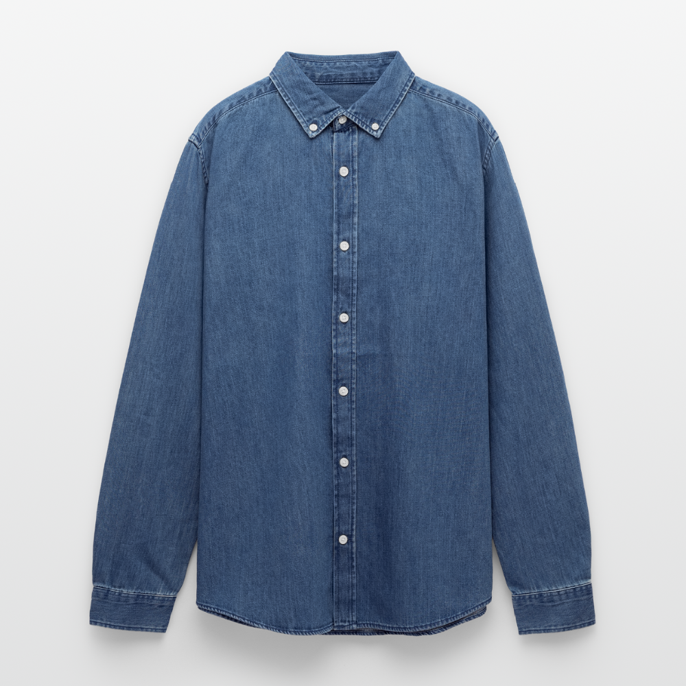 Männer Jeanshemd Organic von Stanley/Stella "Jahreslogo 2027" - verwaschenes Mittelblau 