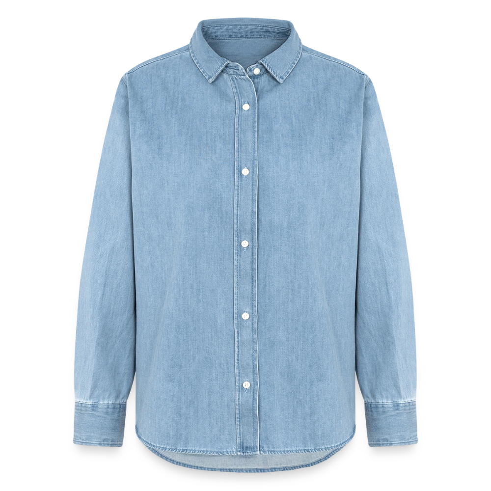 Frauen Jeanshemd Organic von Stanley/Stella "fast Erwachsen pink" - verwaschenes Hellblau