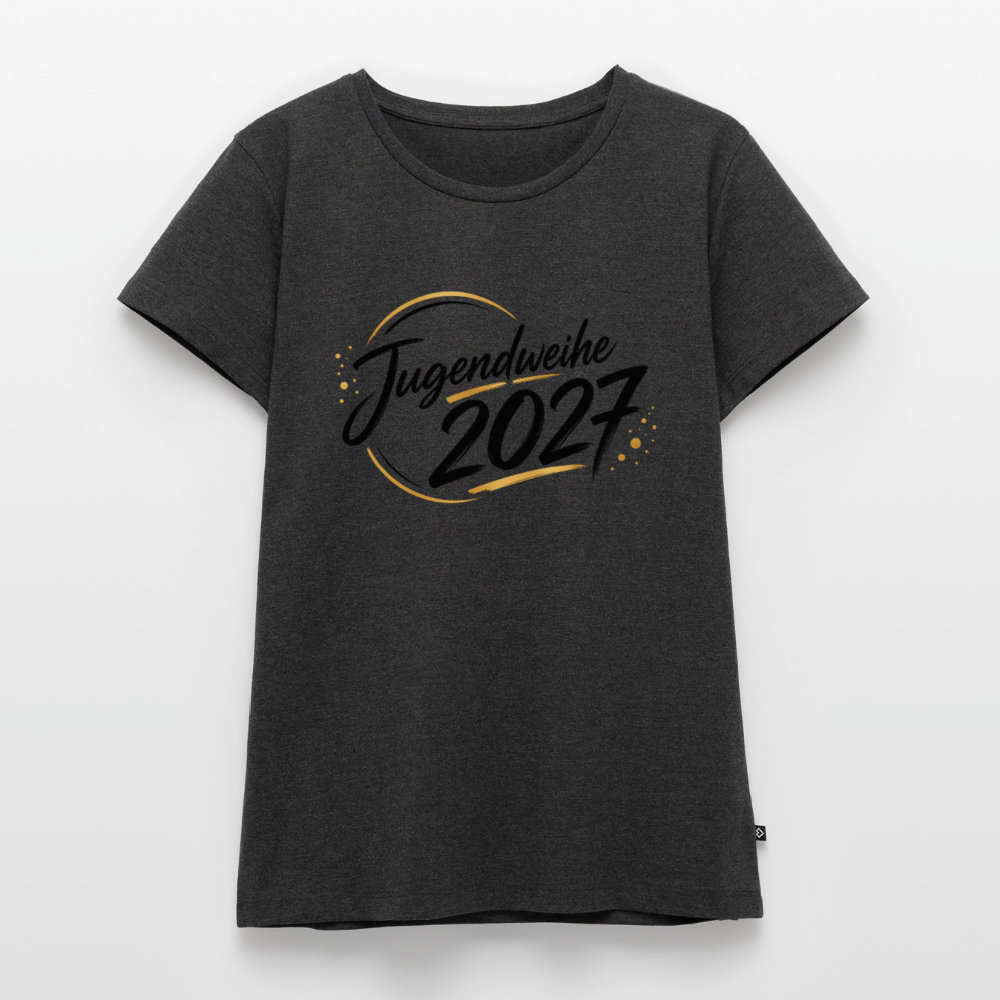Frauen Premium T-Shirt nachhaltig "Jahreslogo 2027" - Anthrazit meliert