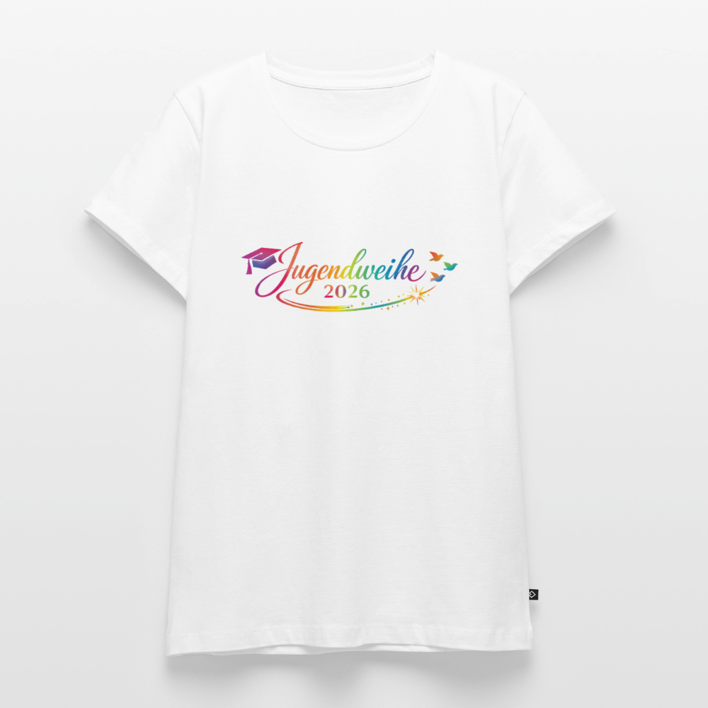 Frauen Premium T-Shirt nachhaltig "Jahreslogo 2026" - Weiß