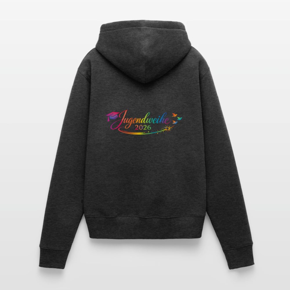Frauen Premium Hoodie "Jahreslogo 2026" - Anthrazit meliert