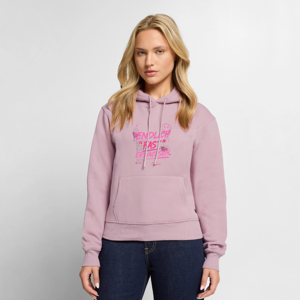 Frauen Premium Hoodie "fast Erwachsen pink" - Altrosa