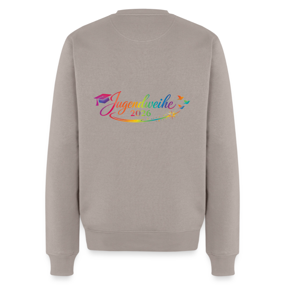 Männer Premium Pullover " Jahreslogo 2026" - Taupe