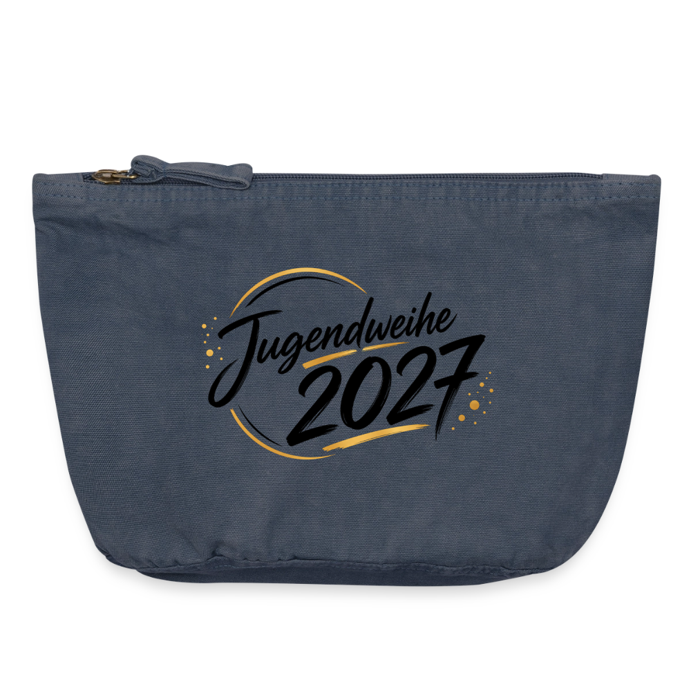 Vintage Reißverschluss-Täschchen  "Jahreslogo 2027" - Vintage Denim