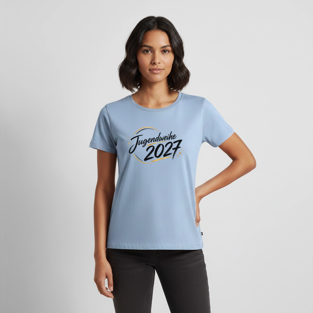 Frauen Premium T-Shirt nachhaltig "Jahreslogo 2027" - Hellblau