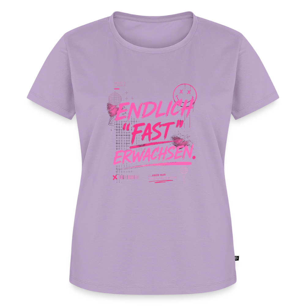 Frauen Premium T-Shirt nachhaltig "fast Erwachsen pink" - Lavendel