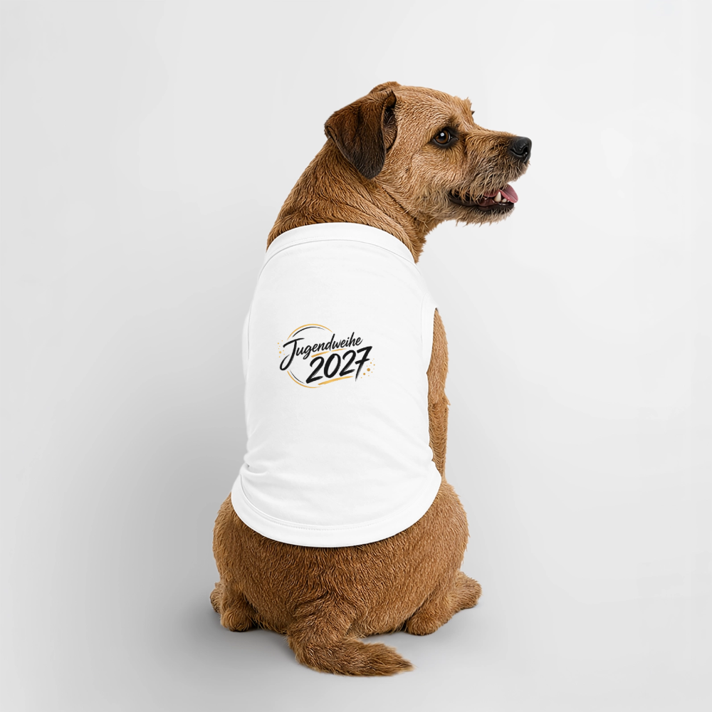Premium Organic Hunde-T-Shirt "Jahreslogo 2027" - Weiß