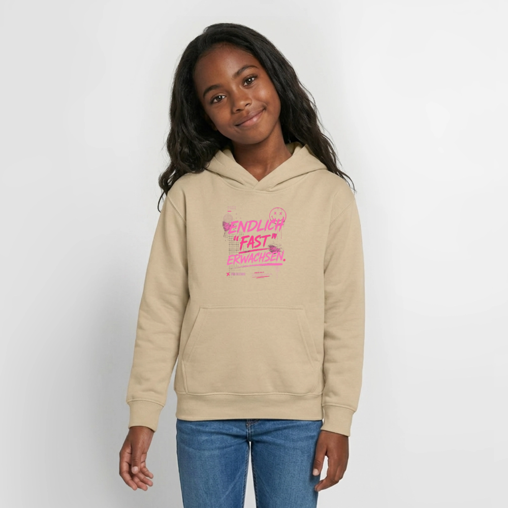 Teenager Hoodie "fast Erwachsen pink"" - Sand