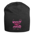 Jersey-Beanie "fast Erwachsen pink" - Anthrazit