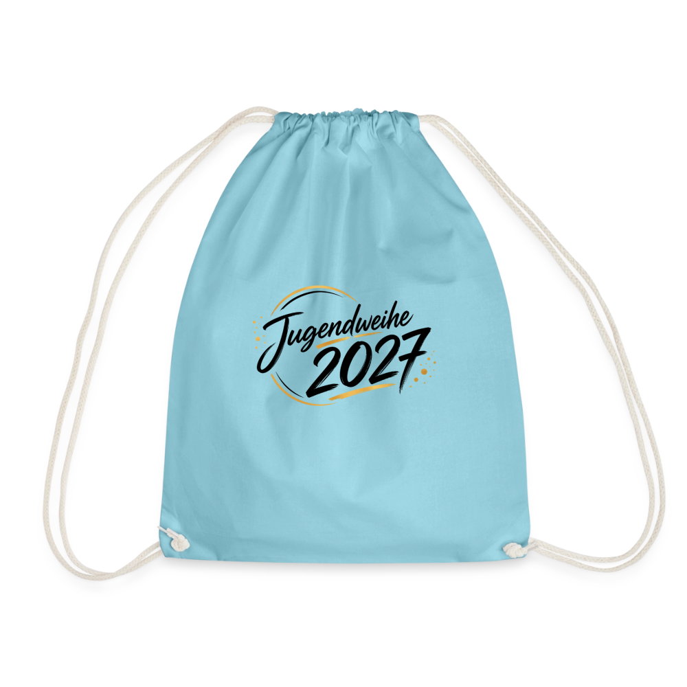 Turnbeutel mit Jahreslogo 2027 - Aqua