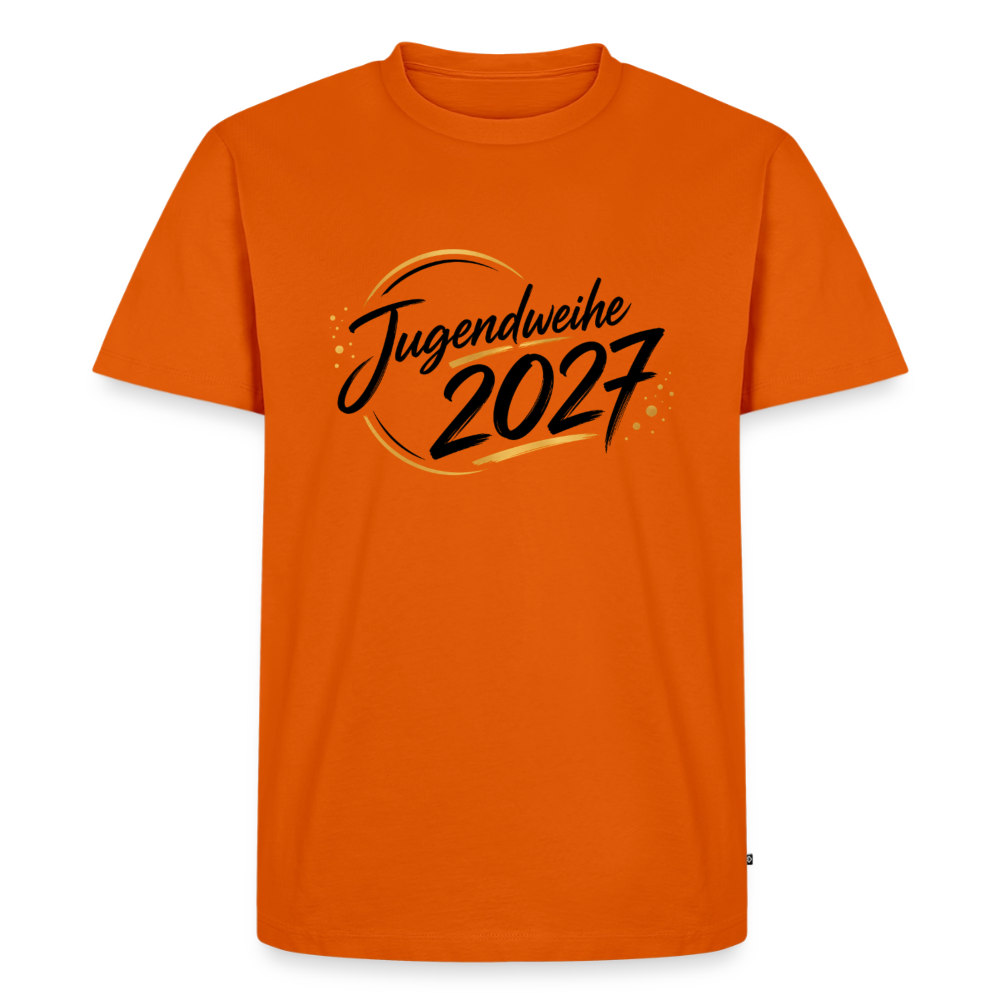 Männer Premium T-Shirt Nachhaltig " Jahreslogo 2027" - Orange 