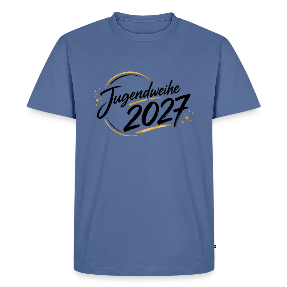 Männer Premium T-Shirt Nachhaltig " Jahreslogo 2027" - Taubenblau